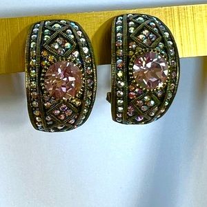 Heidi Daus 🆕 Daily Double half hoop omega for pierced ears Earrings